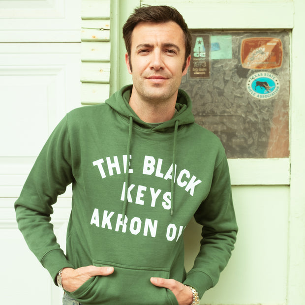 AKRON OH FOREST GREEN HOODIE
