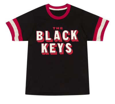 Red Block Letters Vintage Ringer