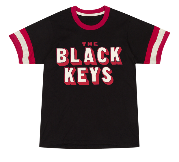 Red Block Letters Vintage Ringer