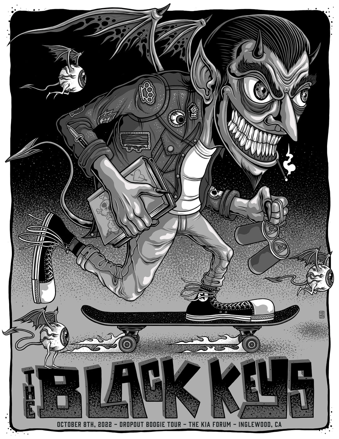 The Black Keys 10/8/22 Concert Poster Inglewood, hot CA Kia Forum Jim Mazza 72/180